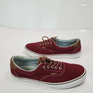 Vans Men's Burgundy and Brown Sneakers
